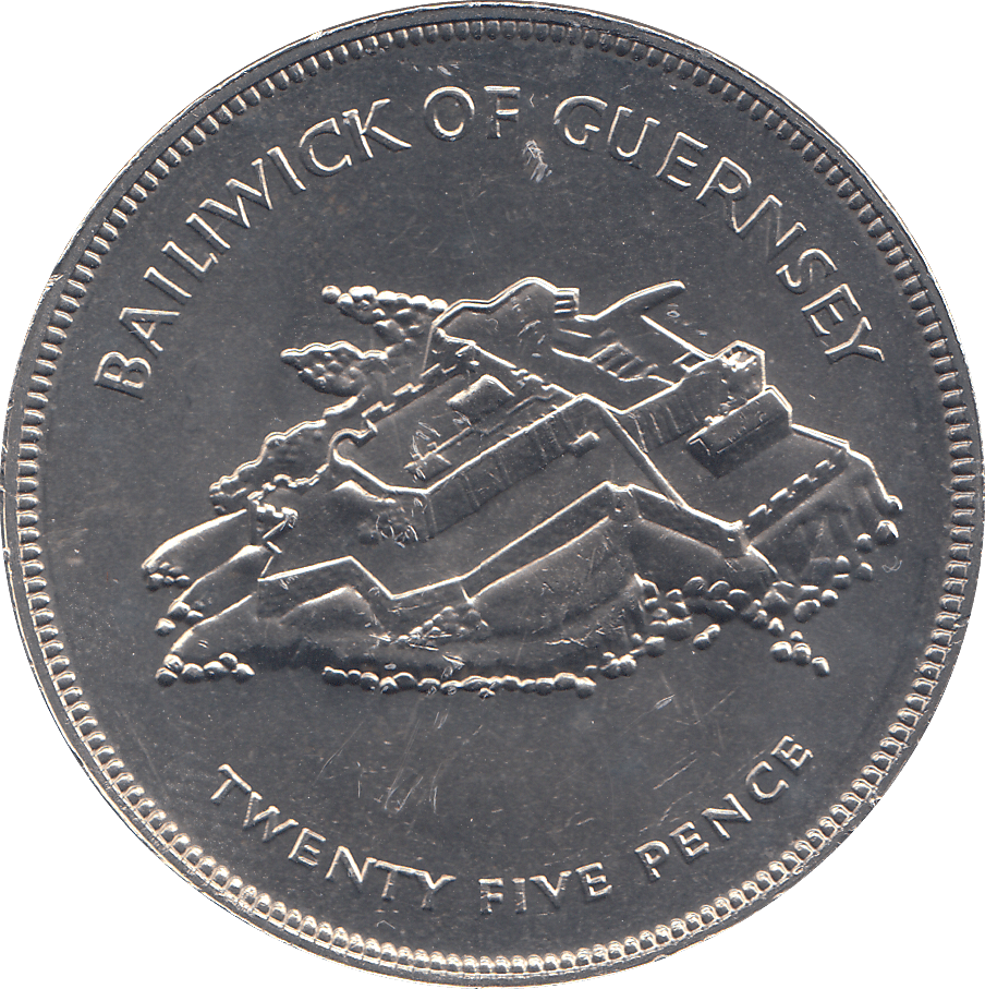 1977 25P BAILIWICK OF GUERNSEY SILVER JUBILEE ( BU ) - WORLD COINS - Cambridgeshire Coins