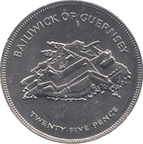 1977 25P BAILIWICK OF GUERNSEY SILVER JUBILEE ( BU ) - WORLD COINS - Cambridgeshire Coins