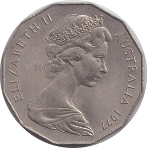 1977 50 CENTS AUSTRALIA - WORLD COINS - Cambridgeshire Coins