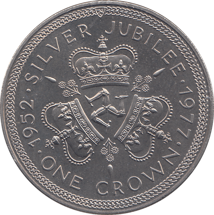1977 CROWN SILVER JUBILEE - WORLD COINS - Cambridgeshire Coins