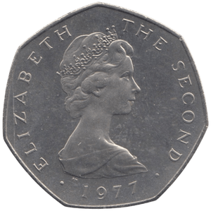 1977 FIFTY PENCE ISLE OF MAN ( BU ) - 50p BU - Cambridgeshire Coins