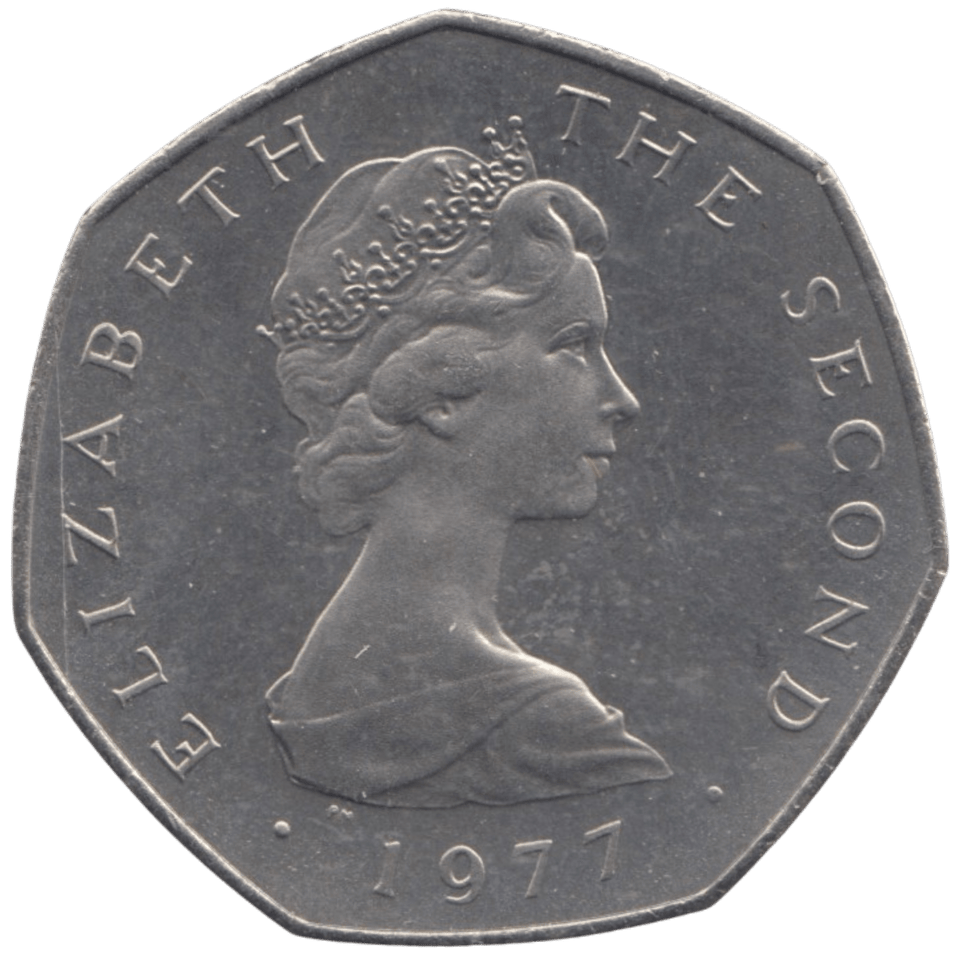 1977 FIFTY PENCE ISLE OF MAN ( BU ) - 50p BU - Cambridgeshire Coins
