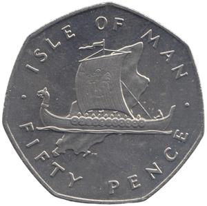1977 FIFTY PENCE ISLE OF MAN ( BU ) - 50p BU - Cambridgeshire Coins