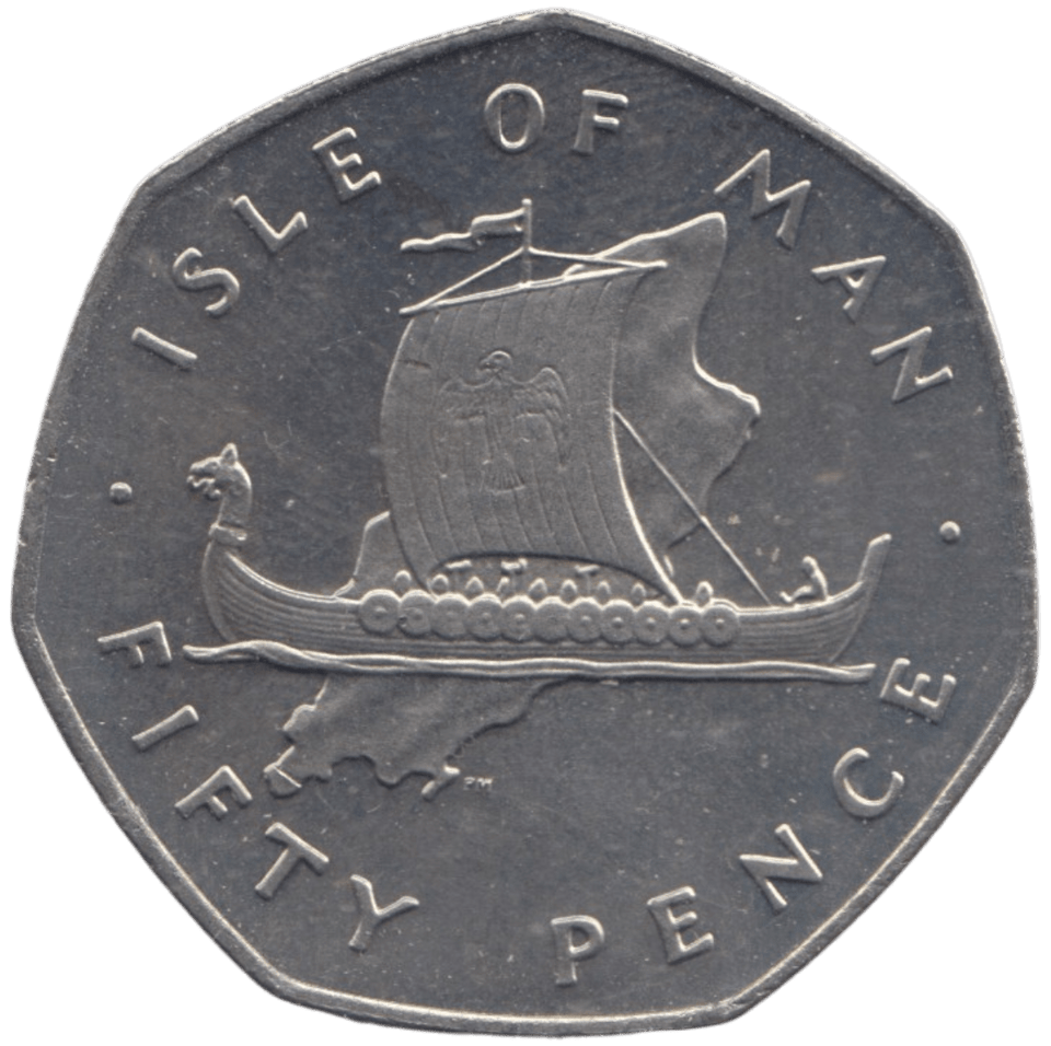 1977 FIFTY PENCE ISLE OF MAN ( BU ) - 50p BU - Cambridgeshire Coins
