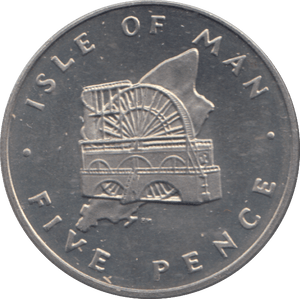 1977 FIVE PENCE ISLE OF MAN ( BU ) - 5p BU - Cambridgeshire Coins