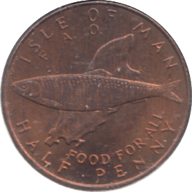 1977 HALF PENNY ISLE OF MAN ( BU ) - Halfpenny - Cambridgeshire Coins