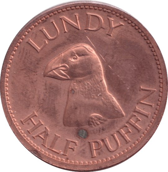 1977 HALF PUFFIN LUNDY - WORLD COINS - Cambridgeshire Coins