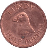 1977 HALF PUFFIN LUNDY - WORLD COINS - Cambridgeshire Coins