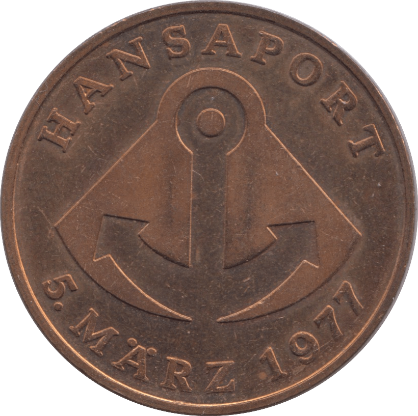 1977 HAMBURG HANSAPORT COMMEMORATIVE TOKEN MEDALLION GERMANY - MEDALS & MEDALLIONS - Cambridgeshire Coins