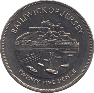 1977 JERSEY TWENTY FIVE PENCE - WORLD COINS - Cambridgeshire Coins