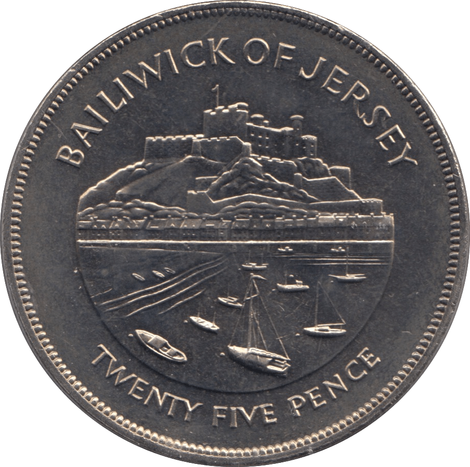1977 JERSEY TWENTY FIVE PENCE - WORLD COINS - Cambridgeshire Coins