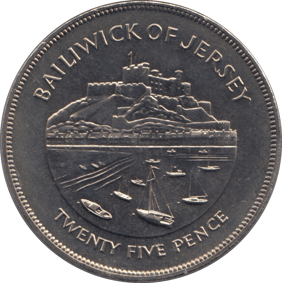 1977 JERSEY TWENTY FIVE PENCE - WORLD COINS - Cambridgeshire Coins