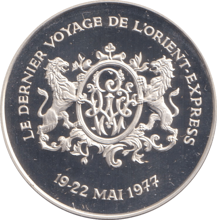 1977 SILVER OREINT EXPRESS MEDALLION - SILVER WORLD COINS - Cambridgeshire Coins