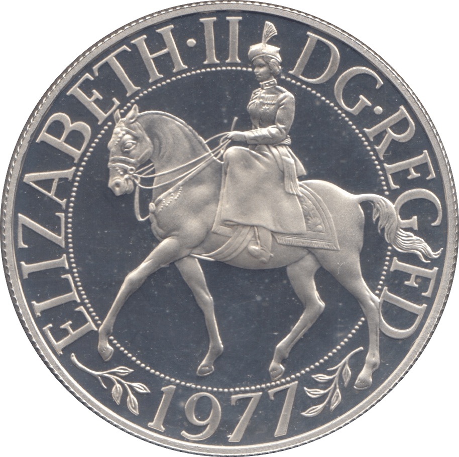 1977 SILVER PROOF CROWN QUEENS JUBILEE - SILVER WORLD COINS - Cambridgeshire Coins