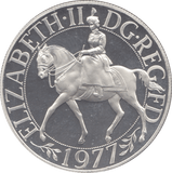 1977 SILVER PROOF CROWN UK - SILVER WORLD COINS - Cambridgeshire Coins