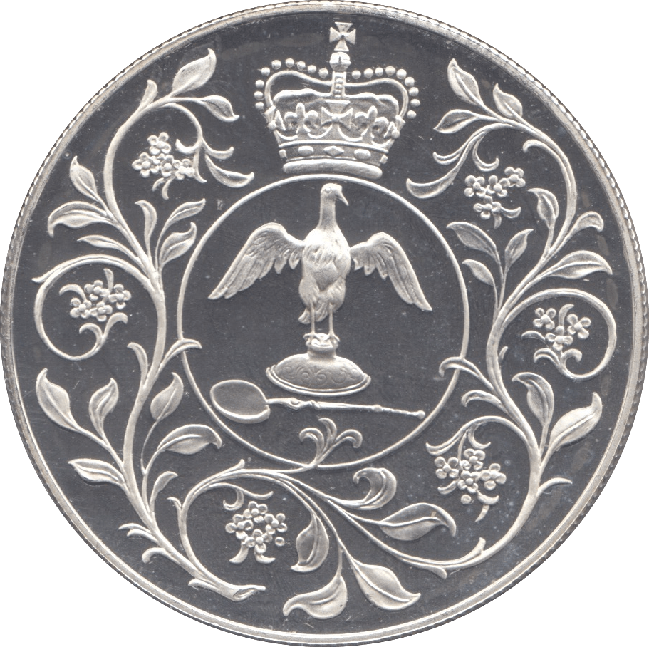 1977 SILVER PROOF CROWN UK - SILVER WORLD COINS - Cambridgeshire Coins