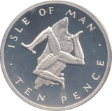 1977 SILVER PROOF ISLE OF MAN 10 PENCE - WORLD COINS - Cambridgeshire Coins