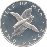 1977 SILVER PROOF ISLE OF MAN 2 PENCE - WORLD COINS - Cambridgeshire Coins