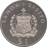 1977 SILVER PROOF ONE DOLLAR SAMOA - SILVER WORLD COINS - Cambridgeshire Coins