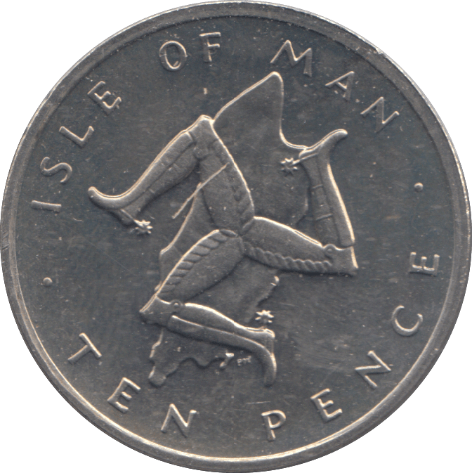 1977 TEN PENCE ISLE OF MAN ( BU ) - 10p BU - Cambridgeshire Coins