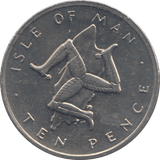 1977 TEN PENCE ISLE OF MAN ( BU ) - 10p BU - Cambridgeshire Coins