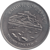 1977 TWENTY FIVE PENCE UK - WORLD COINS - Cambridgeshire Coins