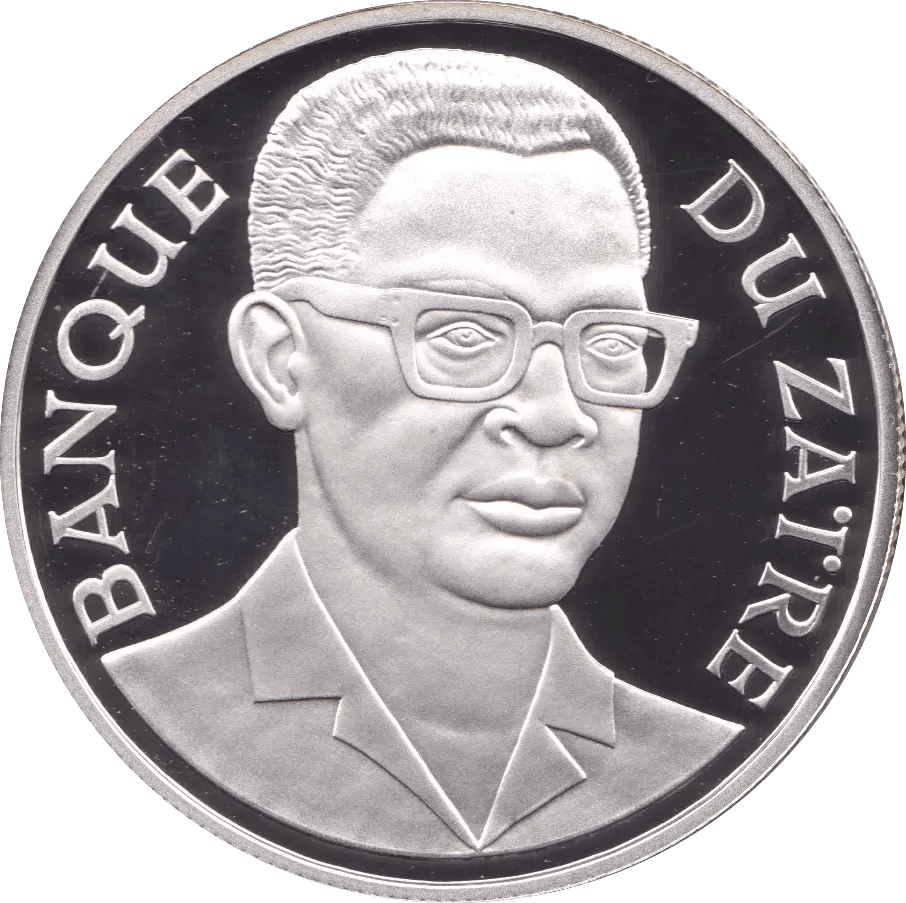 1977 ZAIRE 2.50 ZAIRE MOUNTAIN GORILLA SILVER PROOF COIN .925 - SILVER WORLD COINS - Cambridgeshire Coins