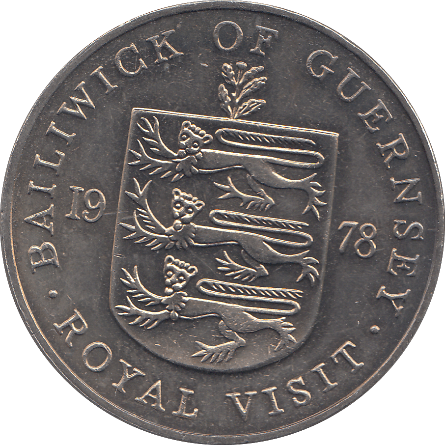 1978 25P GUERNSEY ROYAL VISIT ( BU ) - WORLD COINS - Cambridgeshire Coins
