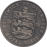 1978 25P GUERNSEY ROYAL VISIT ( BU ) - WORLD COINS - Cambridgeshire Coins