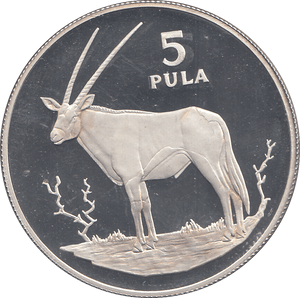 1978 BOTSWANA 5 PULA SILVER PROOF - WORLD COINS - Cambridgeshire Coins