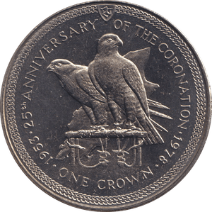 1978 CROWN CORONATION ANNIVERSARY - WORLD COINS - Cambridgeshire Coins