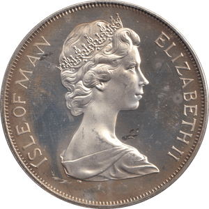 1978 ONE CROWN ISLE OF MAN 25TH ANNIVERSARY OF THE CORONATION - SILVER WORLD COINS - Cambridgeshire Coins