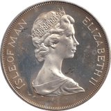 1978 ONE CROWN ISLE OF MAN 25TH ANNIVERSARY OF THE CORONATION - SILVER WORLD COINS - Cambridgeshire Coins