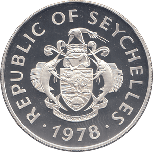 1978 REPUBLIC OF SEYCHELLES 50 RUPEES SILVER PROOF - WORLD COINS - Cambridgeshire Coins