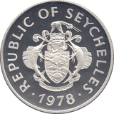 1978 REPUBLIC OF SEYCHELLES 50 RUPEES SILVER PROOF - WORLD COINS - Cambridgeshire Coins