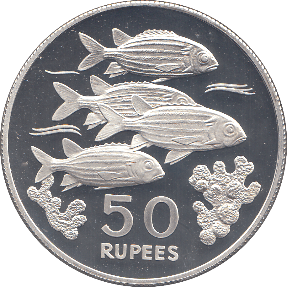 1978 REPUBLIC OF SEYCHELLES 50 RUPEES SILVER PROOF - WORLD COINS - Cambridgeshire Coins