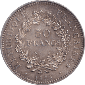 1978 SILVER 50 FRANCS FRANCE - SILVER WORLD COINS - Cambridgeshire Coins