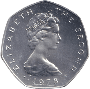 1978 SILVER 50P ISLE OF MAN - 50P Silver Proof - Cambridgeshire Coins