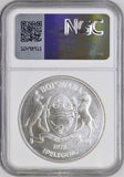 1978 SILVER BOTSWANA TEN PULA CONSERVATION KLIPSPRINGER ( NGC ) MS67 - NGC SILVER COINS - Cambridgeshire Coins