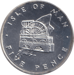 1978 SILVER FIVE PENCE ISLE OF MAN - SILVER WORLD COINS - Cambridgeshire Coins