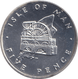 1978 SILVER FIVE PENCE ISLE OF MAN - SILVER WORLD COINS - Cambridgeshire Coins