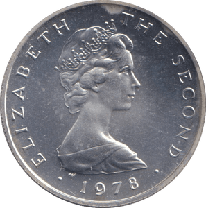 1978 SILVER FIVE PENCE ISLE OF MAN - SILVER WORLD COINS - Cambridgeshire Coins