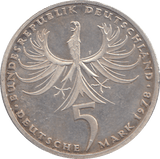 1978 SILVER GERMANY 5 MARKS - WORLD COINS - Cambridgeshire Coins