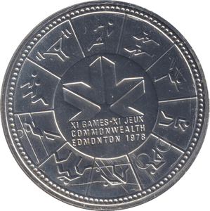 1978 SILVER ONE DOLLAR COMMONWEALTH GAMES CANADA - SILVER WORLD COINS - Cambridgeshire Coins