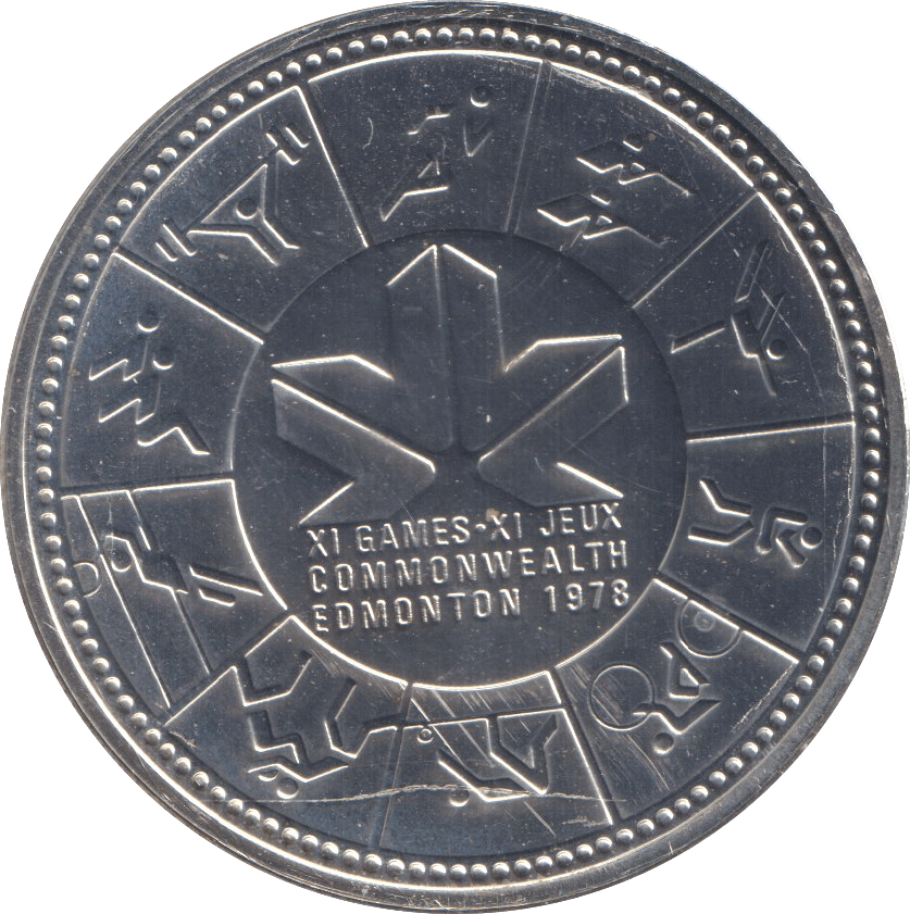 1978 SILVER ONE DOLLAR COMMONWEALTH GAMES CANADA - SILVER WORLD COINS - Cambridgeshire Coins