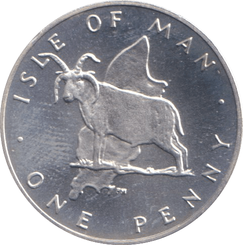 1978 SILVER ONE PENNY ISLE OF MAN - SILVER WORLD COINS - Cambridgeshire Coins