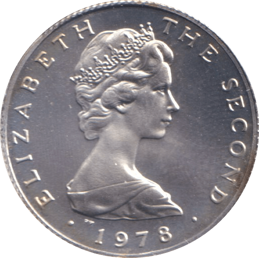 1978 SILVER ONE POUND ISLE OF MAN - SILVER WORLD COINS - Cambridgeshire Coins