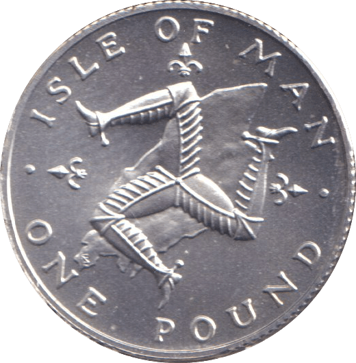 1978 SILVER ONE POUND ISLE OF MAN - SILVER WORLD COINS - Cambridgeshire Coins