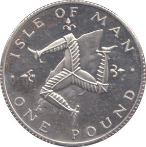 1978 SILVER ONE POUND ISLE OF MAN - SILVER WORLD COINS - Cambridgeshire Coins