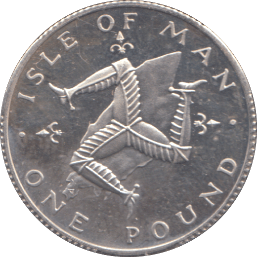 1978 SILVER ONE POUND ISLE OF MAN - SILVER WORLD COINS - Cambridgeshire Coins